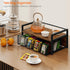 Countertop Homode Tea Bag Organizer, Wood Tea Organizers and Storage Chest, Teabag Holder with Storage Drawer,Tea