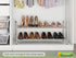 2-Tier 100% Steel,4-Rod Closet (15" 27", Expandable Shoe Rack - Stainless Extendable & Adjustable Feet | Simple