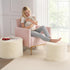 20 15, Hansleep Round Stuffed Pouf Ottoman x Foam Filled Faux Fur Ottoman Foot Rest for Chair with Washable Cover, Foot