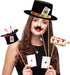 25Pcs Casino Photo Booth Props with Stick, Las Vegas Theme Selfie Props for Poker Night Birthday Party Supplies