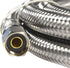 HQRP 2-Pack Universal Premium Braided Stainless Steel Refrigerators/Ice Makers Hoses, 6-Foot