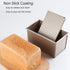 Pullman Loaf Pan with Lid, Non-Stick 1 Pound Dough Capacity Rectangular Bread Pan, 9x4inch with Dough Scraper Cutter