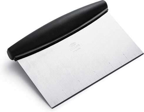 OXO Good Grips Stainless Steel Multi-Purpose Scraper & Chopper, Dough Cutter for Pizza, Bread and Cookie Dough