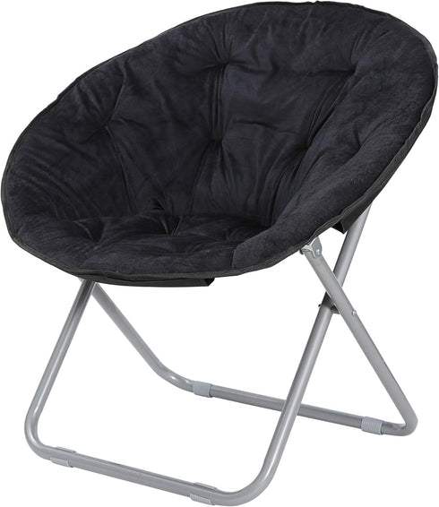 Saturnpower Faux-Fur Folding Chair, Moon Chair Soft Lounge Chair for Lounging, Bedroom, Dorm