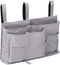 Bedside Caddy, Hanging Under Bed Storage Organizer Bag with 8 Pockets for College Dorm Rooms and Hospital Bed Rails