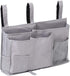 Bedside Caddy, Hanging Under Bed Storage Organizer Bag with 8 Pockets for College Dorm Rooms and Hospital Bed Rails