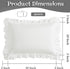 Set 2, 20" 30", KKJIAF Ruffle Pillow Cases Queen Size of Ruffled Pillow Covers with Envelope Closure, Wrinkle Resistant