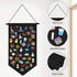 Kunyeah Wall Hanging Brooch Organizer Storage Case, Colorful Canvas Pin Board Stand for Enamel Pin Badge Display,