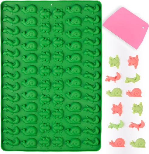 Mini Animal Silicone Mold - 70 Cavities Chocolate Candy Molds for Making Gummy/Cake Decor/Fondant/Biscuits for Kids