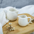 CHOOLD 2 pcs Mini Ceramic Creamer with Handle, Coffee Milk Creamer Pitcher - White, 1.5 oz