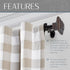 Elrene Home Fashions Florence Single Curtain Rod - Stacked Square Finials, 1" Diameter, Antique Bronze