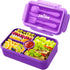 Jelife Lunch Box Kids Bento Box, Large Leakproof 4 Compartments Lunchbox with Utensils for Back to School, Purple