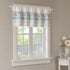 Madison Park Dawn Printed Blue Window Valance, Cotton Rod Pocket Floral Valances, 50X18", Teal