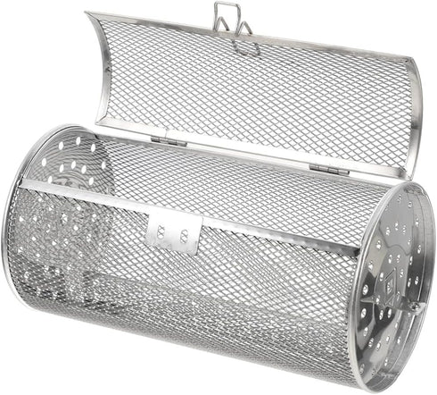 SHERCHPRY Rotisserie Grill Roaster Drum, Air Fryer Oven Basket, Stainless Steel Oven Rack for BBQ