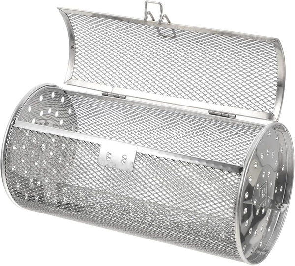 SHERCHPRY Rotisserie Grill Roaster Drum, Air Fryer Oven Basket, Stainless Steel Oven Rack for BBQ