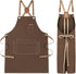 Chef Apron for Men Women, Cotton Canvas Cross Back Straps Apron for Kitchen Cooking, Artists Painting