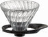 HARIO VDGR-02-B V60 Heat-resistant Glass Dripper 02, Black, For 1-4 Cups, Made in Japan