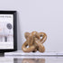 DOVDOV Wood-Toned Knot Sculpture, Triple-Knot Statue, Wood-Toned Home Decor, Ideal for accenting Rustic-Style Coffee