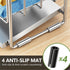 2-Tier Countertop Cisily Silver Kitchen Sink Caddy Organzier Rack with Flexible Dish Brush Holder, Sponge Holder