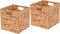 LYJWOO6D Wicker Storage Cubes - Rectangular Laundry Organizer Totes for Shelves, Set of 2 Pcs, 11x11x11inch