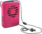 O2COOL Battery Powered Deluxe Necklace Fan for Personal Cooling, Adjustable Lanyard (Pink)