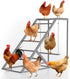Chicken Perch for Coop with Ladder, Chicken Roosting Bars for Chickens in
