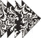 Cloth Napkins Black and White Wedding Table Decor, Set of 4 All Cotton Dinner Linen Napkins