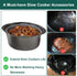Slow Cooker Liners, 1 PCS Grey Foldable Reusable Silicone Cooking Liners for Crock-Pot & Hamilton Beach 6-7 QT,