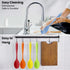 GEEKHOM 4 Pieces Silicone Spoons, Large Heat Resistant Kitchen Utensils, Non-stick Stirring Spoons for Cooking & Baking