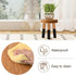 9" (10" Rubber Wood Round Plant Stand |Dip Dyed Black Stool, Wood Riser |Milking Stool H)