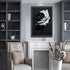 Black and White Rose Wall Art: Modern Floral Canvas Painting for Living Room, Bedroom, Bathroom, Rustic Decor (16"X24")
