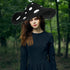 Croloose Mushroom Hat Renaissance Medieval Costume Cosplay Victorian Fairy Accessories with Bead Lace Brim Cap
