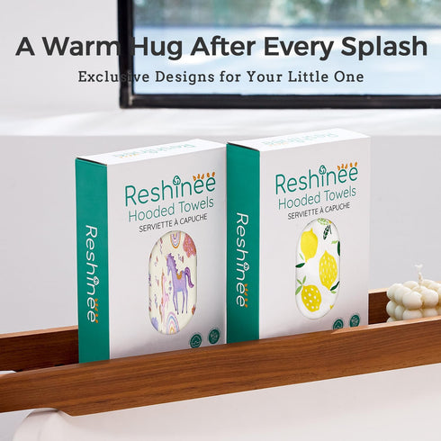 2-6, 25.5" 25.5", babee Reshinee Bamboo Viscose Hooded Bath Towels for Toddler Girls Kids Age Measures x Soft Bathrobe