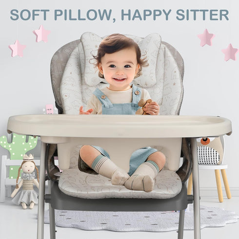 canbeyond 4-Season High Chair Cover Compatible with Graco - Detachable & Machine Washable, Soft Padding with Neck