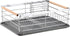 Navaris Compact Dish Rack with Drip Tray & Cutlery Holder, Easy to Assemble and Clean, Silver