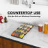 16 386 4 7.5" 17.5" SpaceAid Spice Drawer Organizer with Spice Jars, Spice Labels, Tier Seasoning Rack Tray Insert