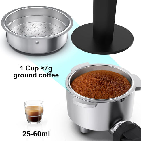 ICUIRE Coffee Stainless Filter Basket, Compatible with ICUIRE Espresso Machine Portafilter, Reusable Coffeeware
