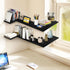 Set 4, Muzilife Corner Floating Shelves Wooden Floating Shelve of Wall Mounted for Storage, L-Shaped Shelves for Wall