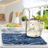 Super Absorbent Dish Drying Mat, Microfiber Fast-Drying Dish Mat, 16" x 18", Kitchen Dish Drying Pad, Navy Blue Marble