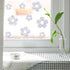 Small Flower Window Clings, Anti Collision Window Decals, Static Cling Stickers for Bird Strikes, Rainbow Design
