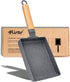 Tamagoyaki Pan, Square Japanese Omelette Pan, Non-Stick Egg Roll Pan with Wood Handle & Silicone Brush