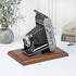 8.875" 5.875" 0.75" Plymor Solid Walnut Rectangular Wood Display Base with Ogee Edge, W x D x H