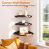 Shelf,10inch Gieanoo Corner Wall Solid Oak Wood Floating Corner Shelf with Wire Hole Corner Wall Storage Display