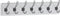 HBCY Creations Whitewash Solid Wood Wall Mounted Coat Rack with Shelf, 7 Hooks, 34" Long for Kitchen, Mudroom, Entryway