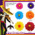36 Pcs Mexican Paper Flowers Colorful Fiesta Tissue Paper Flowers Pom Poms Mexican Carnival Paper Flowers for Floral Party Backdrop Wedding Birthday Party Craft, 6" 8" 10"