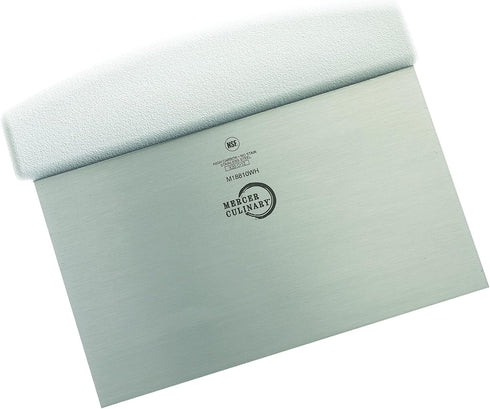 Mercer Culinary Millennia Bench Scraper - 5 7/8 Inch x 3 1/2 Inch Blade, White Handle