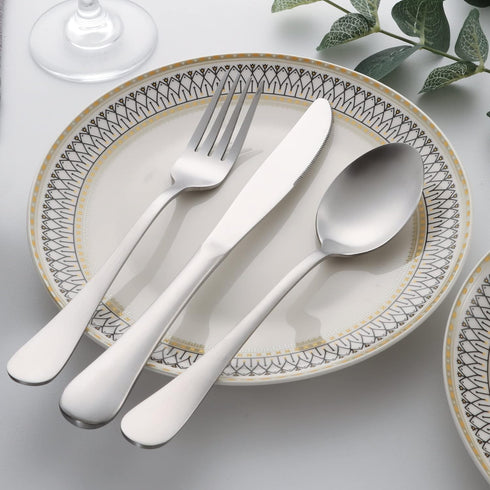 LIANYU 20 Piece Silverware Set - Matte Silverware Flatware Set for 4 - Stainless Steel Kitchen Utensils