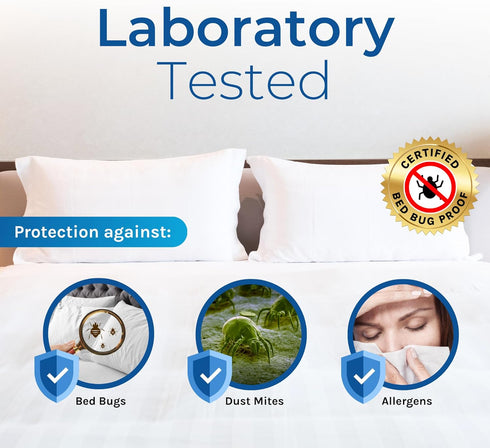 39" 75" 9 15"), Hygea Natural Luxurious Twin Size Mattress Cover, Water-Resistant, Hypoallergenic Zippered Encasement