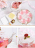 Creative Crystal Glass Teapot for Kung Fu Tea, Good Gift for Sister, Mom, Grandma, Red Rose