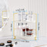 2-Tier Counter Countertop FSyueyun Corner Bathroom Organizer, Tool-Less Installation Vanity Shelf Small Plastics Makeup
